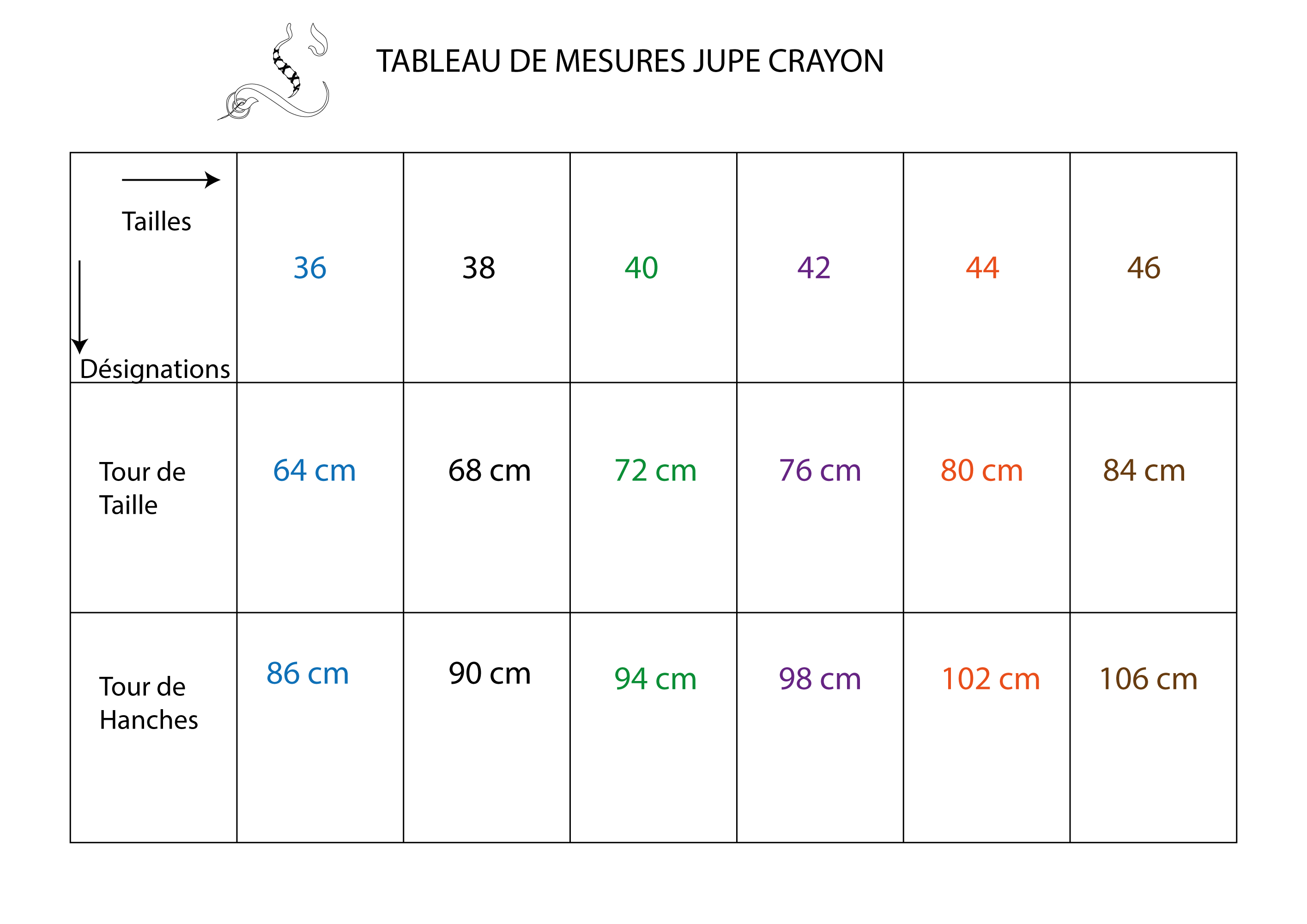 Guide des tailles